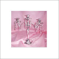 Nickel Plated Flower Plate Candelabra