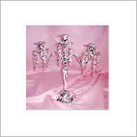 Nickel Plated Flower Plate Candelabra