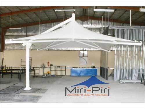 White Tensile Architectural Umbrellas