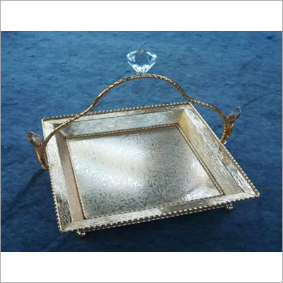 Silverware - Silver Plated 10x10x3 Inches | Elegant Design Swarovski Crystal Accent Polished Finish