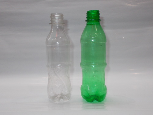Transparent And Green Cold Drinks Bottle