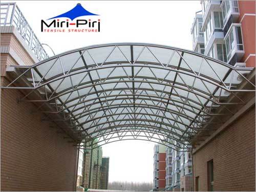 Silver Polycarbonate Roofing Structures