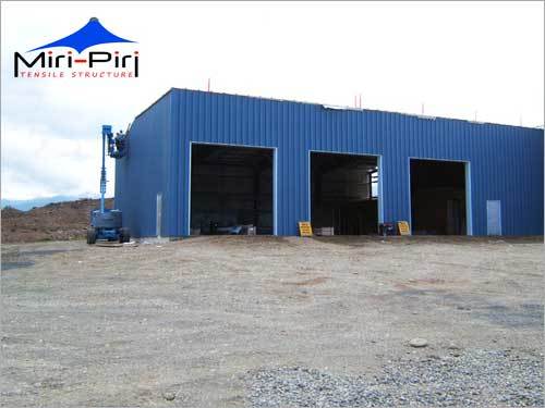 Blue Prefabricated Warehouse Structures 