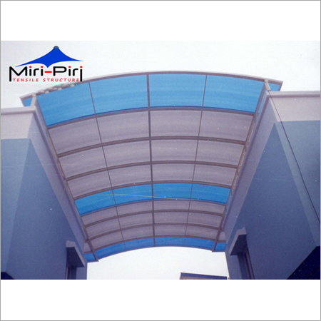 White And Blue Polycarbonate Roofing Structures 