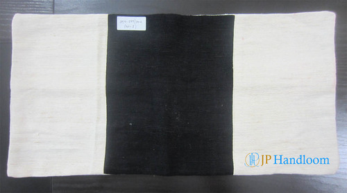 Silk Stripe Cushion Cover - 100% Silk, Striped Design, White And Black Color | Attractive Print, Smooth Texture, Easy To Wash