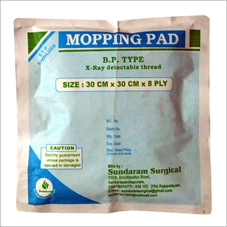 White Sterile Mopping Pads