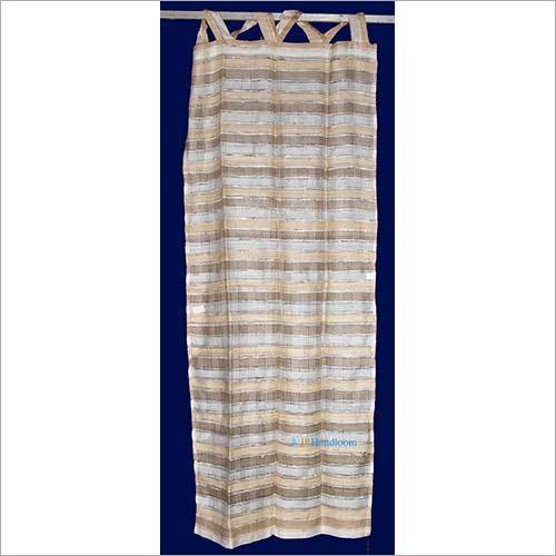 100% Silk Transparent Hand Made Curtain - 1 mm Thickness, Mix Color Stripe Design | Elegant Finish, Easy to Wash, Mesmerizing Look
