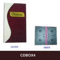 Cd Cover - Rexine And Plastic, Standard Size Maroon-white Case | Attractive Design, Moisture Proof