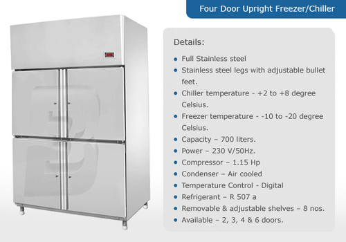 Four Door Upright Freezer & Chiller