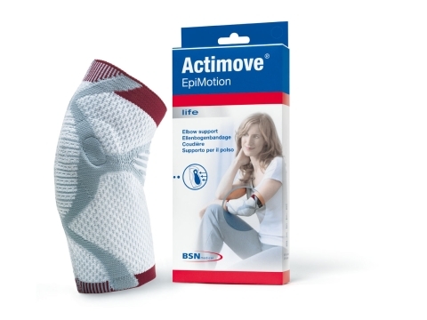 Actimove EpiMotion - Latex-Free 3D Knit Elbow Support, Optimized Compression, Anti-Slip, Targeted Pain Relief