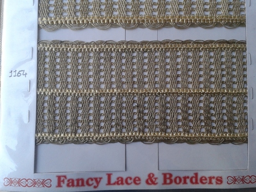 Metalic zari lace