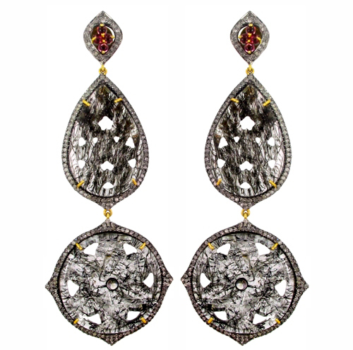 Diamond Gemstone Earrings