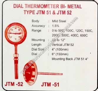 Dial thermometer Bi Metal 