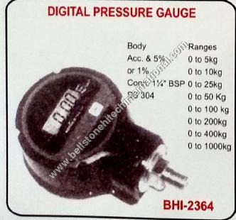 Digital Pressure Gauge - SS304, 0-1000kg, 8SP Connection | Accurate ±1%, Digital Readout, Durable, Easy Installation