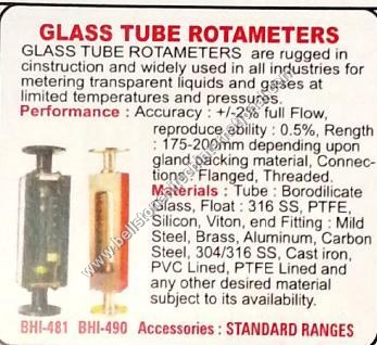 Glass tube rotameter