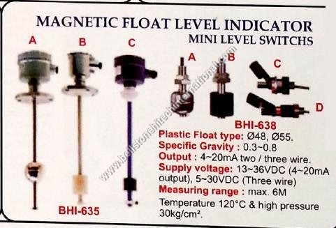 Magnetic float level indicator