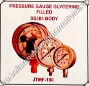 Pressure Gauge Glycerine Filled - SS304, 60-150mm, 1/4" NPT | Accurate Reading, Shock Resistant, Durable Body