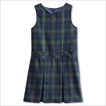 Girls School Uniform Plaid Jumper