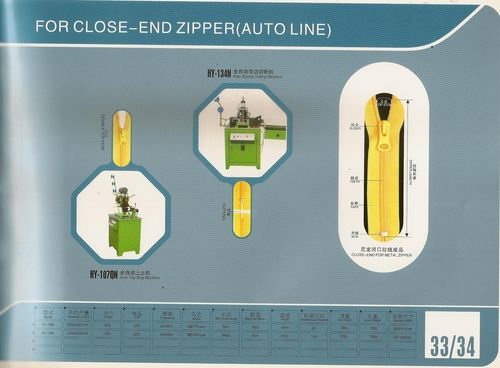 Auto Line CLOSE- END ZIPPER