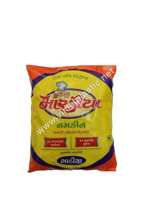 Plastic Namkeen Bags - Plastic Material, Custom Size, Various Colors | Durable and Quality Approved Packaging Solutions