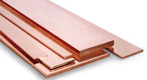 Flat Copper Bar - Rectangular Shape, Polished Surface Treatment | Durable, High Strength, Suitable for Plumbing, Electrical Components, and Wave Guides