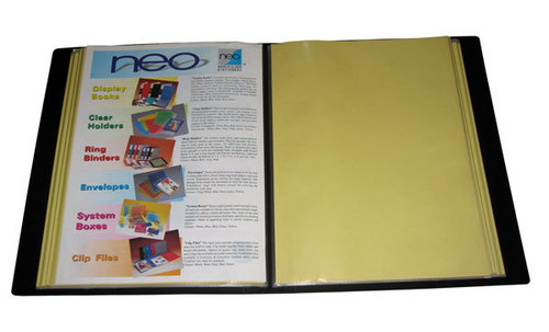 Display Book, 80 Pockets with coloured papers A4