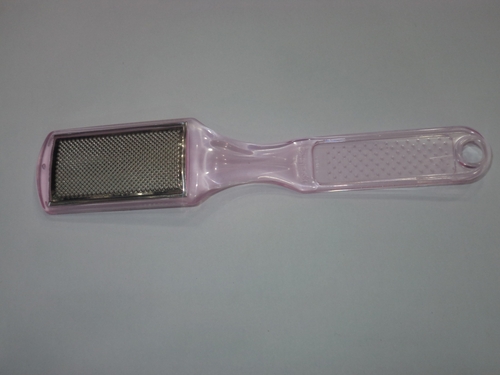 FST Anguler Foot Scraper Big - Plastic Metal, 10x5x2 cm, Pink | Durable, Easy Grip, Angled Design, Coarse Grating Surface