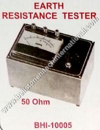Earth Resistance Tester - 15x10x8 cm 120/240VAC Power | Analog Meter 50 Ohm Range Reliable Earth Ground Resistance Measurement