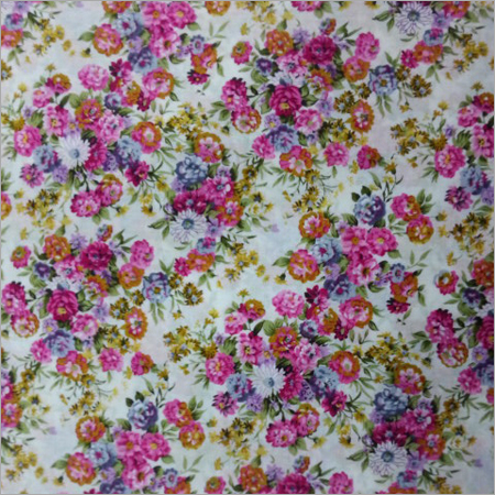 Flower Printed Cotton Fabric