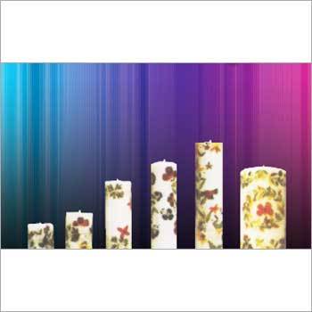 मुद्रित स्तंभ मोमबत्ती