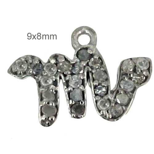 Pave Diamond Silver Snake Finding