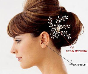 SPY BLUETOOTH HAIR CLIP EARPIECE SET IN DELHI INDIA