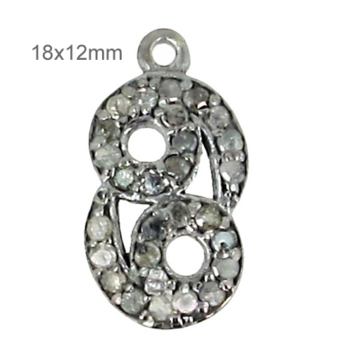 Pave Diamond Silver Snake Finding