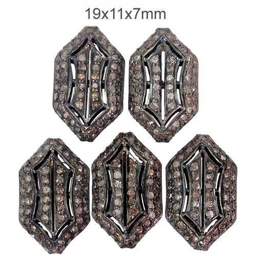 Pave Diamond Silver Finding