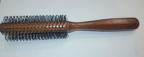 SHB IONIC ROUND BIG - Wooden, 22cm, 8cm Diameter | Ionic, Soft Boar Bristles, Easy Grip, Durable Hair Styling Brush