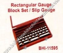 Rectangular gauge block set slip gauge