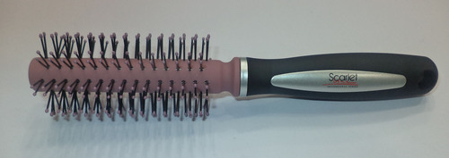 SHB Rubber Colour Round Small - Rubber, Plastic, Nylon Bristles, 8cm Length, Pink | Soft Bristles, Durable Handle, Easy Grip