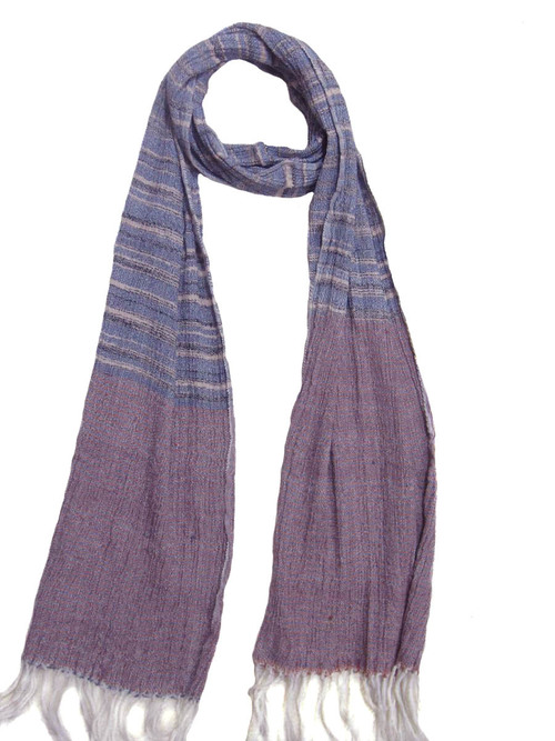 Silk & Wool Blended Handwoven Scarf - Wool Material, Medium Length, Multicolor Design | Plain Pattern for Daily Wear in All Seasons