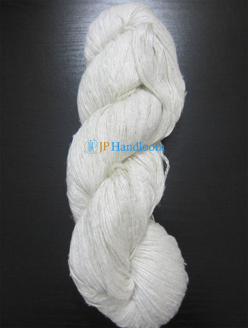 White Recycled Throwster Silk Yarn