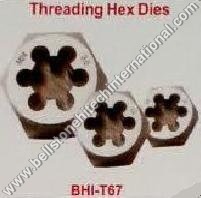 Threading Hes Dies - High-Speed Steel, Multiple Sizes, Polished Finish | Precise Threading, Hexagonal Design, Durable Material, Consistent Cuts