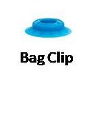 Bag Slip - Plastic, Circular, Blue | Secure Closure, Reusable, Lightweight, Compact Size, Durable