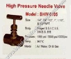 High Pressure Needle Valve - Brass SS 1/4"-1" 1000-10000 psi | Precise Control Durable Reliable Sealing