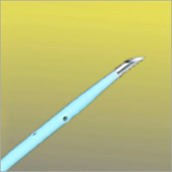 Centesis Catheter Needle - Stainless Steel, Varied Gauge & Length, Light Blue | Custom Designs, Pigtail Tip, ETO Sterilized, Quality Approved