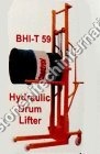 Hydraulic Drum Lifter - Steel, 1.5m Lift Height, Red | Safe Lifting, Effortless Handling, Caster Wheels