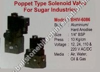 poppet type solenoid valve for sugar industries  