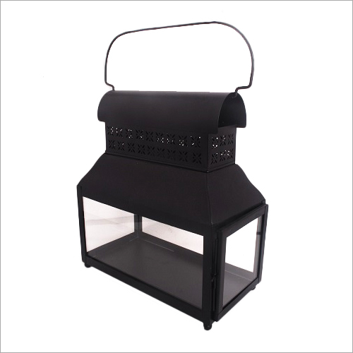 Black Powder Coated Indoor Metal Candle Lanterns