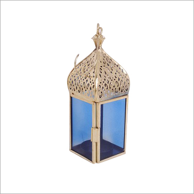 Coloured Glass metal candle lanterns Hot finish