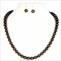 Black Pearl Necklace Set
