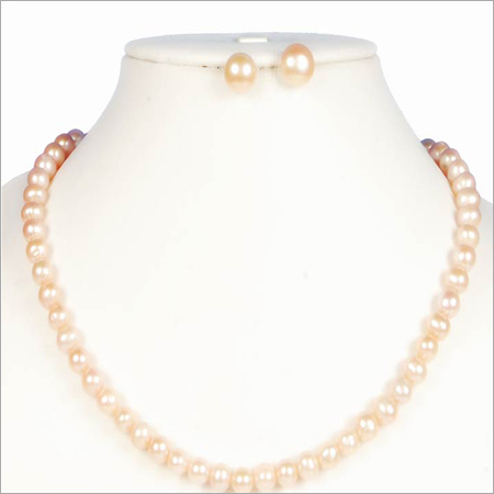 Pink Pearl Necklace Set