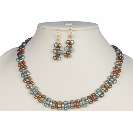 Rice Pearl Necklace Set